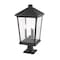 Z-Lite Beacon 3 Light Outdoor Pier Mounted Fixture, Oil Rubbed Bronze & Clear Beveled 568PHXLR-533PM-ORB - alternate 4